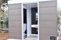 志筑城址屋外トイレ竣工式2