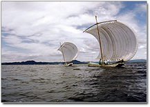 Sightseeing utasebune in the 18 th Lake Hachiro Water Festival 